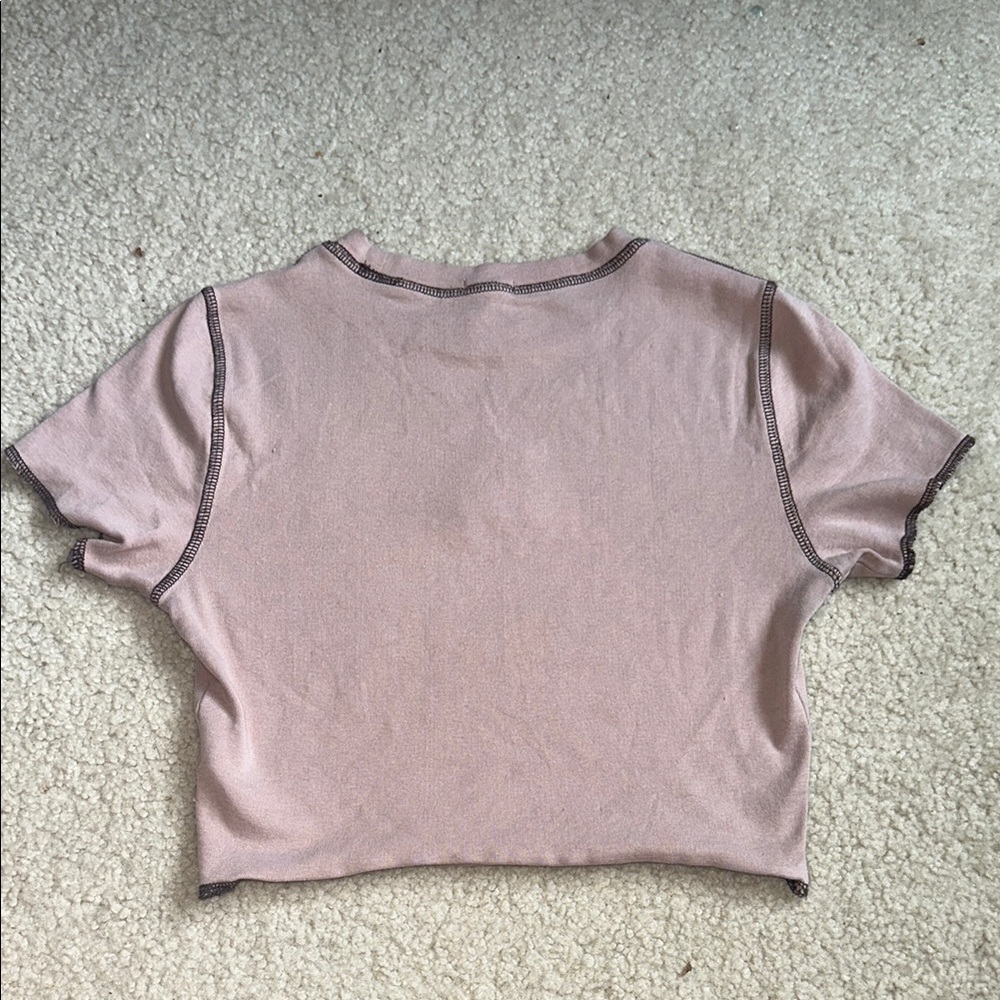 Light Pink Cropped Tee - Picture 4 of 4